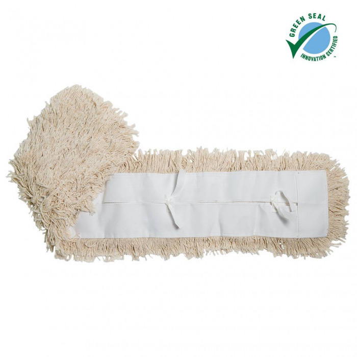 ea ABCO 01403 36" Strong Cotton Janitorial Dust Mops w Hardwood Handles 2 