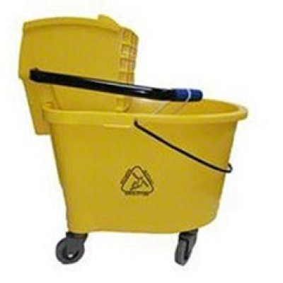 Yellow, 35 qt Mop Bucket with Side Press Wringer