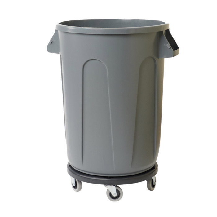 Dolly for Round Waste Receptacles, drwr