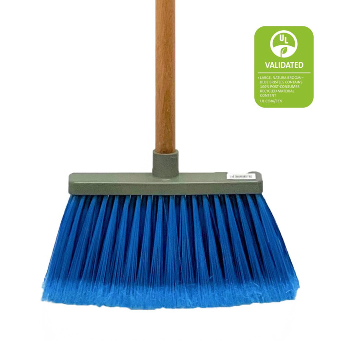 Large, Natura broom w/ 48” wood handle, lnbw